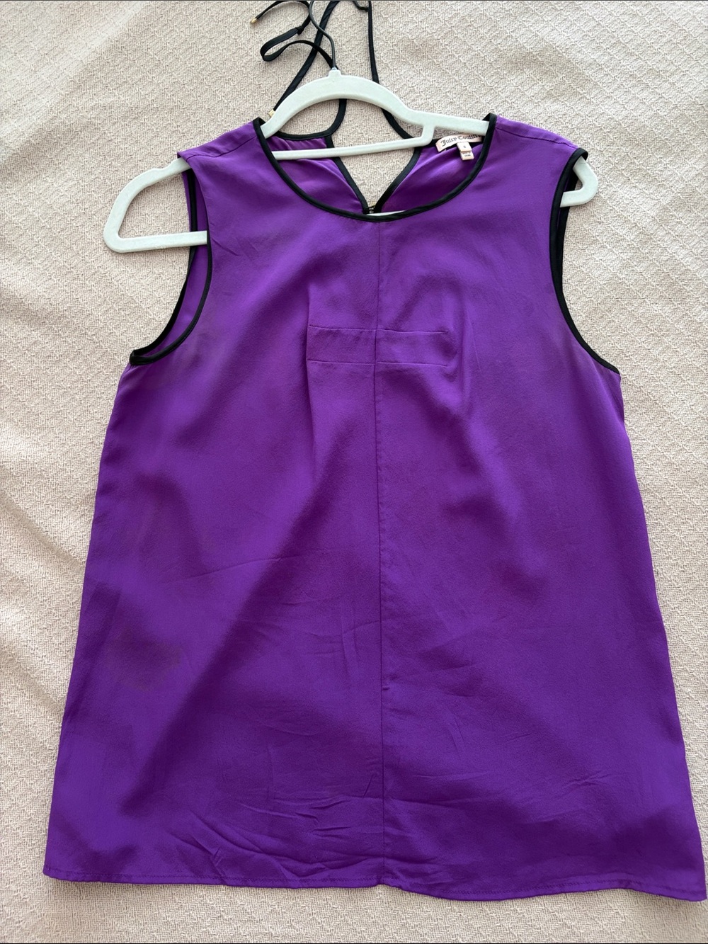 Juicy Couture Purple Sleeveless Top with Black Trim